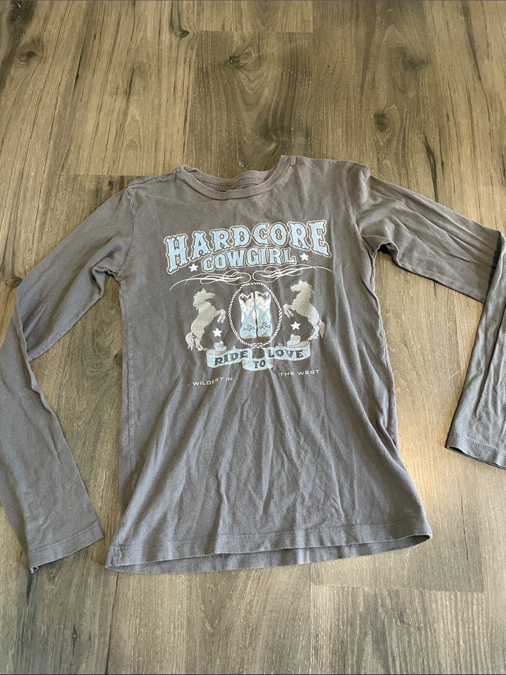 Westernwear “Hardcore Cowgirl” Long Sleeve Graphic Tee - Size Small